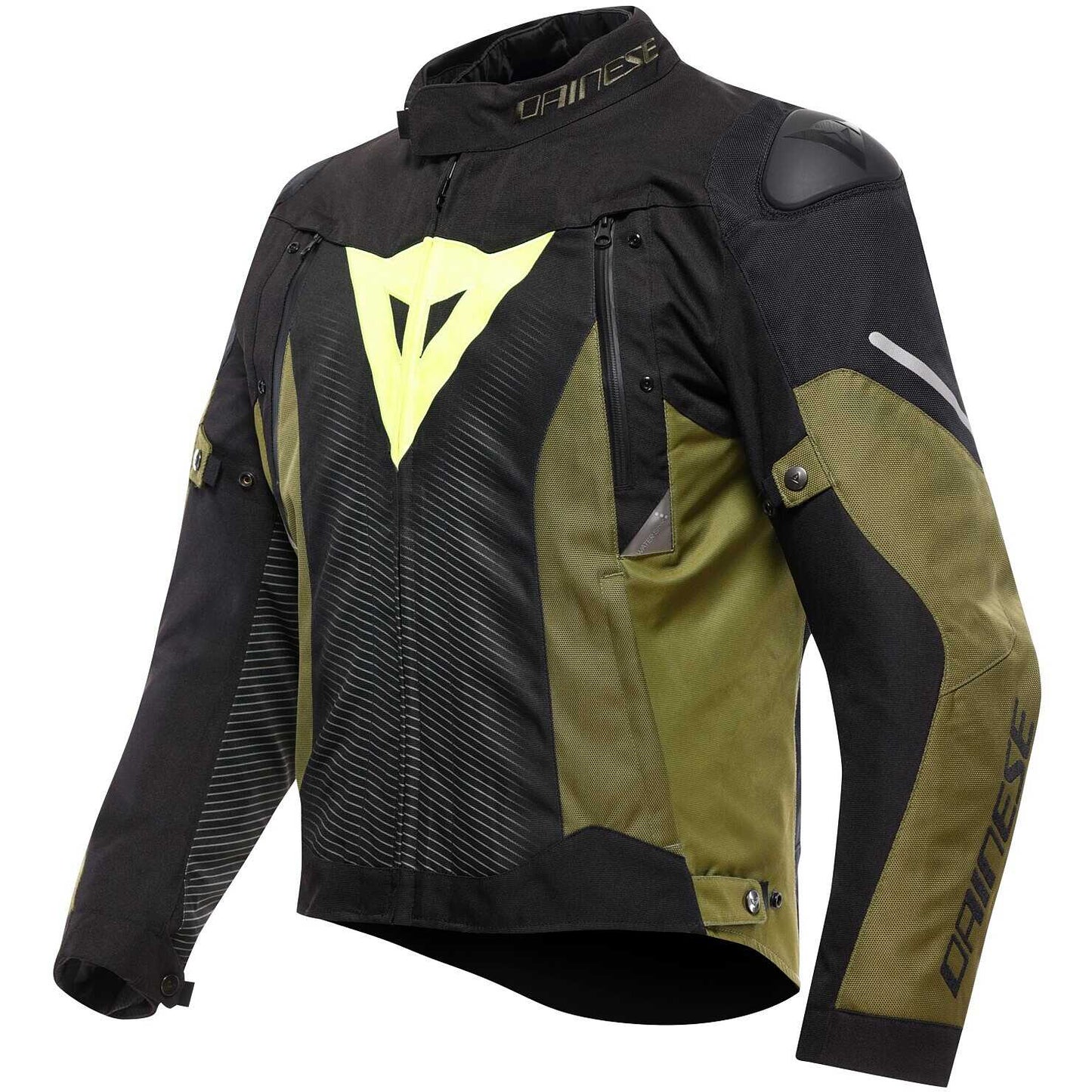 Giubbotto Moto Dainese SUPER SPRINT D-DRY Nero Verde Giallo Fluo