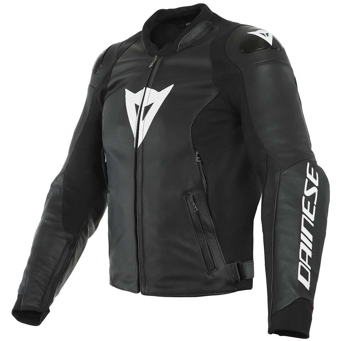 Giubbotto Moto In Pelle Traforata Dainese SPORT PRO Nero Bianco