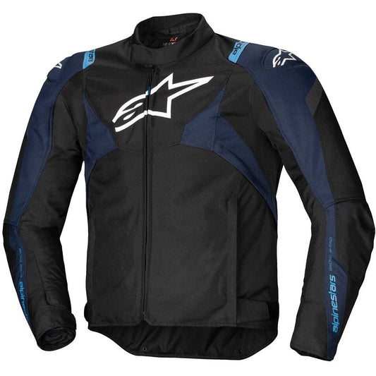 Giubbotto Moto Tessuto Alpinestars T-JAWS V4 WP Nero Scuro Blu Blithe Blu
