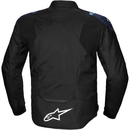 Giubbotto Moto Tessuto Alpinestars T-JAWS V4 WP Nero Scuro Blu Blithe Blu