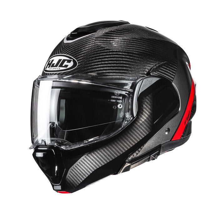 Casco HJC F100 Carbon Stan rosso MC1