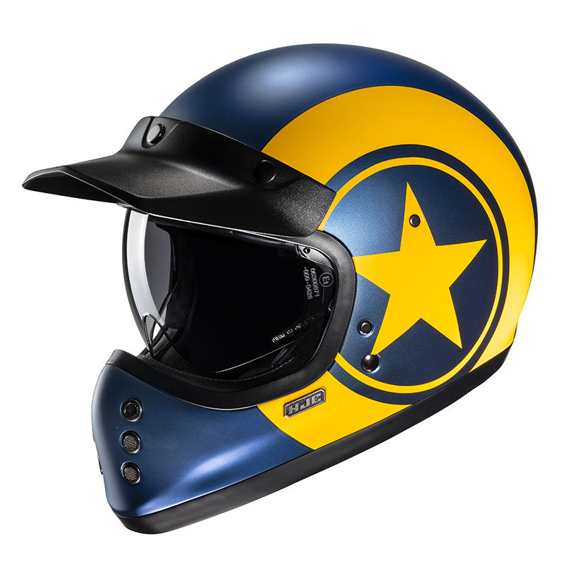 Casco HJC V60 Nyx MC3SF blu giallo