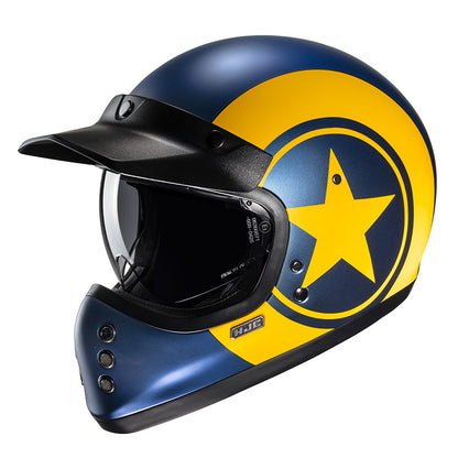 Casco HJC V60 Nyx MC3SF blu giallo