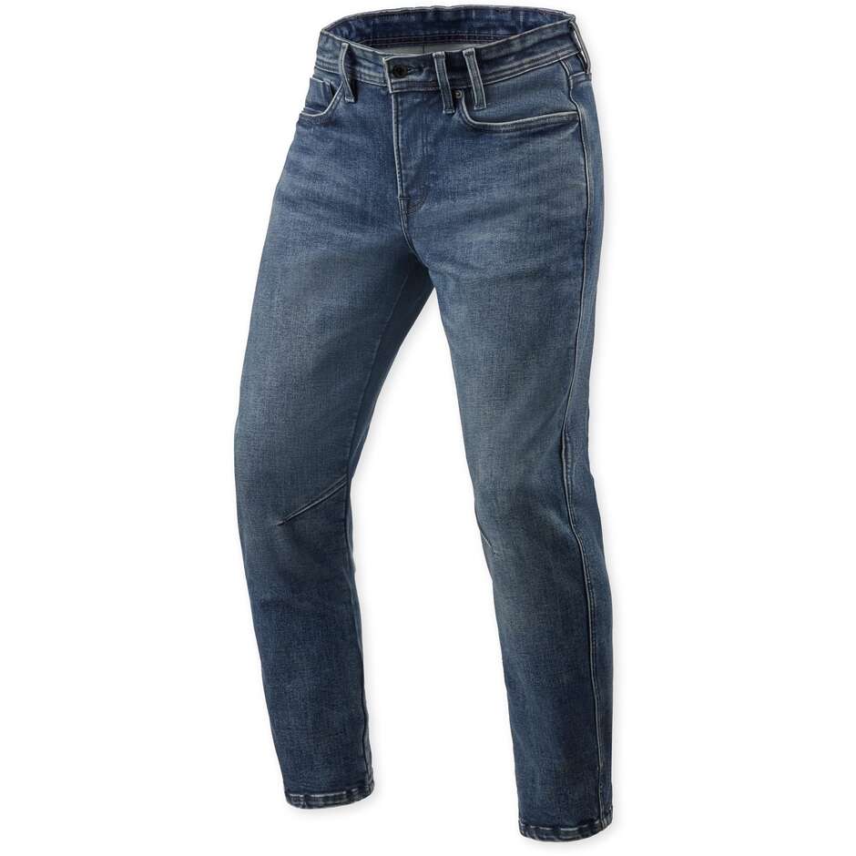 Jeans de moto Rev'it Detroit 3 Tapered Azul Medio Vintage L32