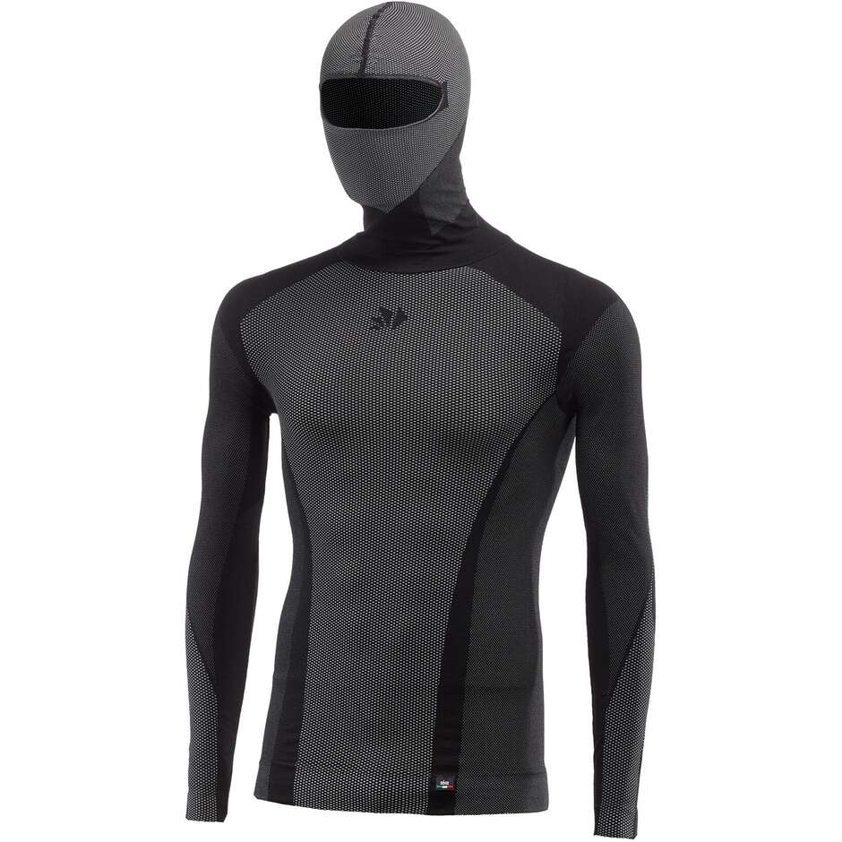 Maglia Intimo Con Cappuccio 4 Stagioni Sixs TS2 DB Black Carbon