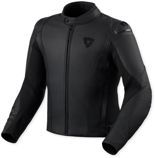 Chaqueta de cuero perforada para moto Revit Quadratic