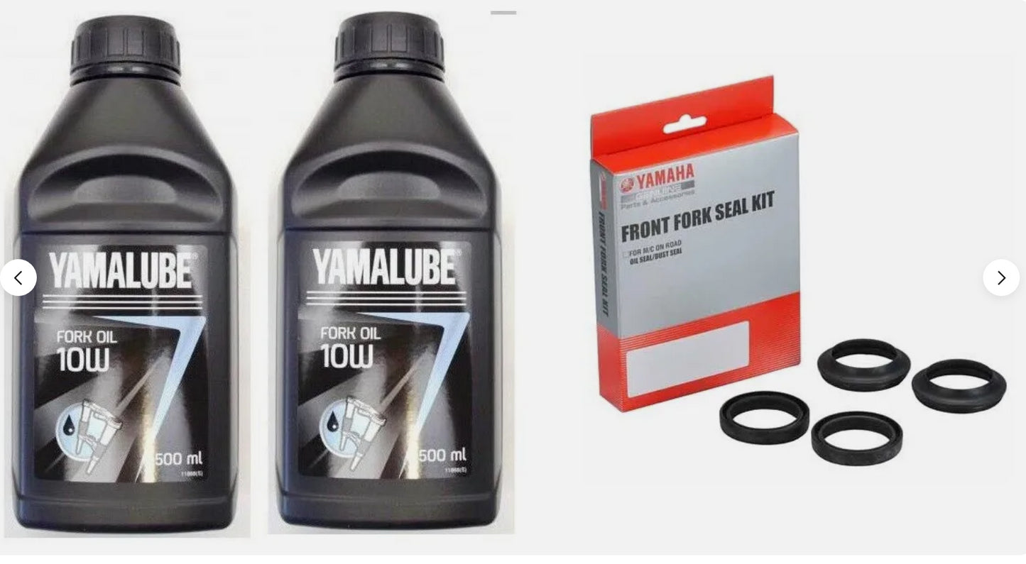 ACEITE DE HORQUILLA YAMALUBE 10W 2 GUARDAPOLVO ORIGINAL TMAX DE 2015 A 2024 