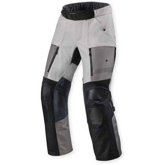 Pantalones Moto Revit Sand 5 H2O Plata Negro - Corto