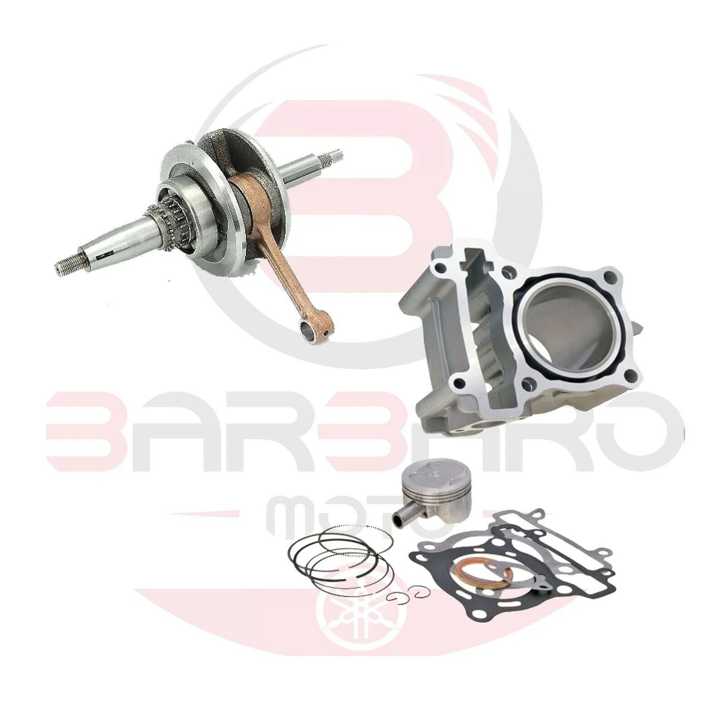 KIT CILINDRO+ALBERO MOTORE YAMAHA WR 125 R125 R MT 125 DAL 2008 AL 2018 52 mm.