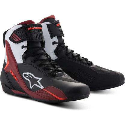 Scarpe Moto Alpinestars FASTER-4 Nero Bianco Scuro Rosso