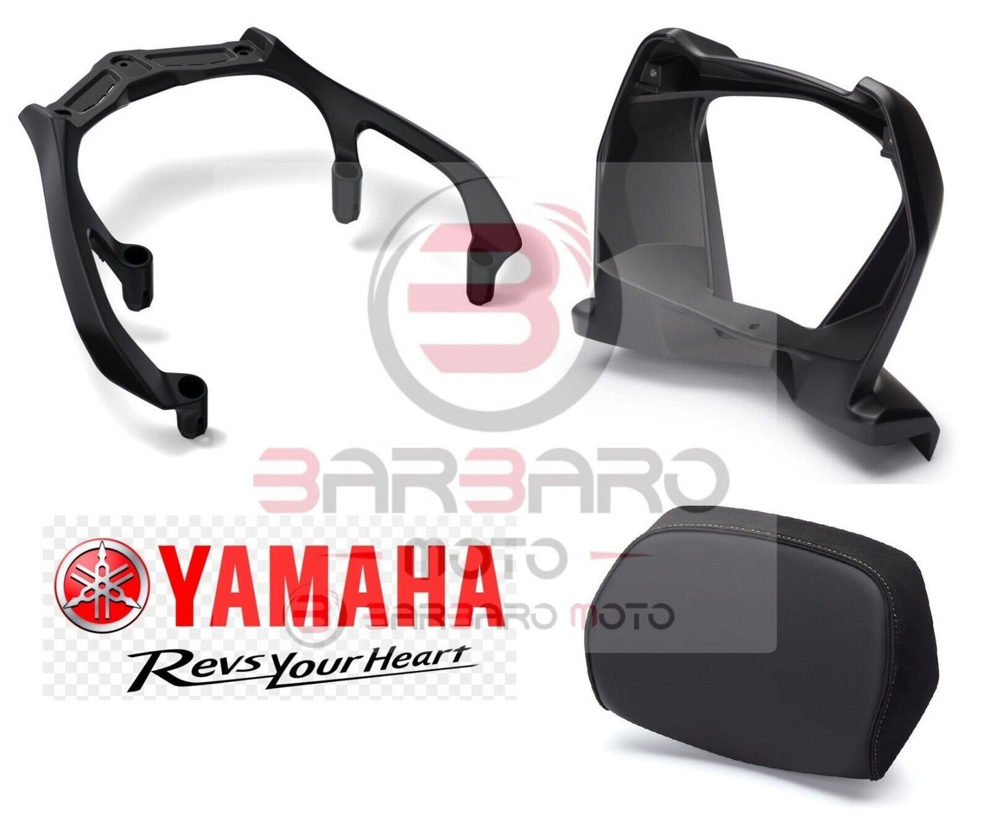 BACKREST + BRACKET + ORIGINAL CUSHION YAMAHA TMAX T-MAX 560 2022 2023 2024