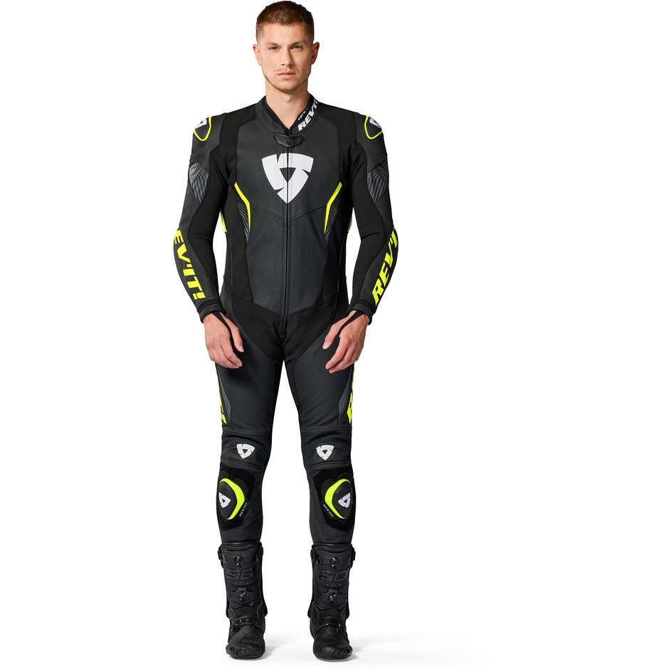 Mono Moto Entero Revit Argon 3 Negro Amarillo Neón